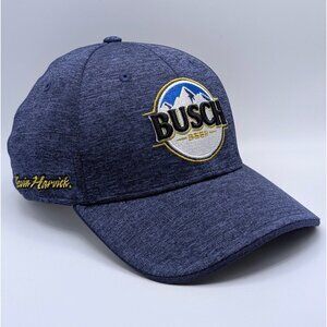Kevin Harvick #4 Nascar New Era 39THIRTY Busch Beer Men M/L Blue Fitted Hat Cap